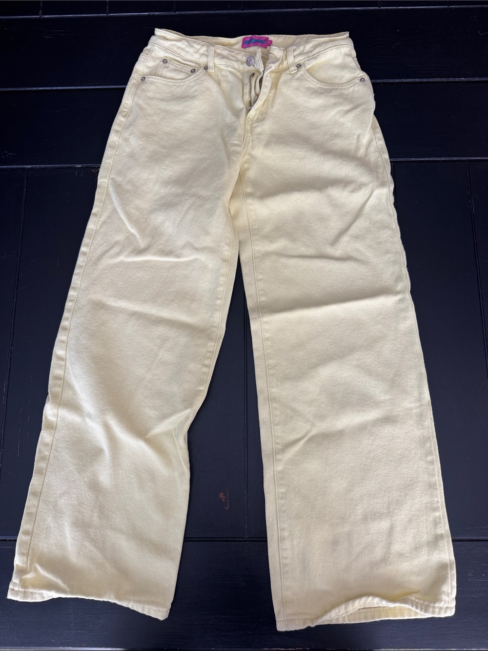Edikted Yellow Baggie Jeans